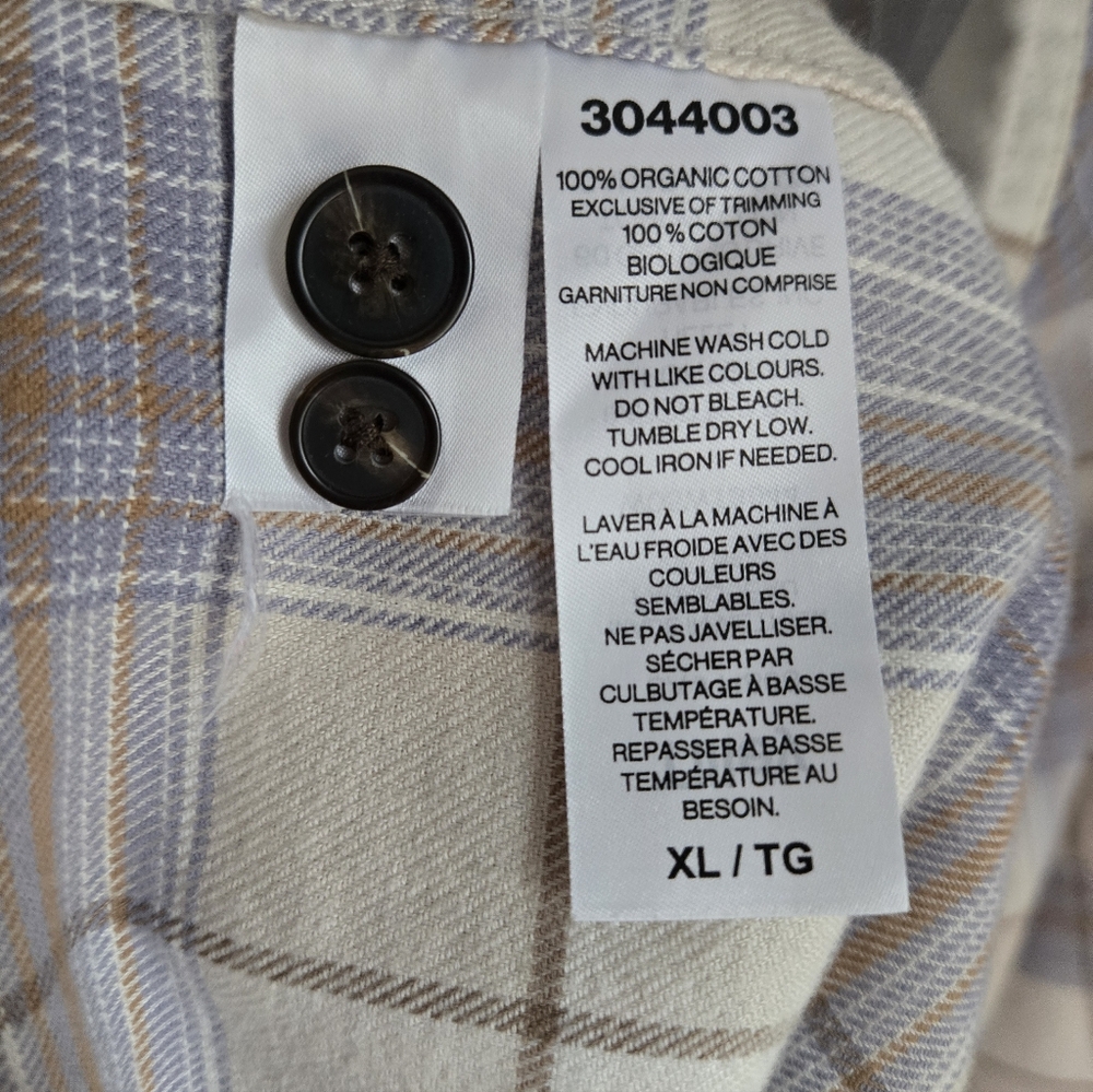 TILLEY  💯 Organic Cotton Plaid Button-Up Shirt - Picture 7 of 9